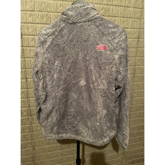 The North Face Fuzzy Fleece Jacket Pink Ribbon Breast Cancer Awareness Gray M - Picture 4 of 5